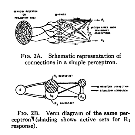 그림 1. Rosenblatt(1958)의 perceptron 구조